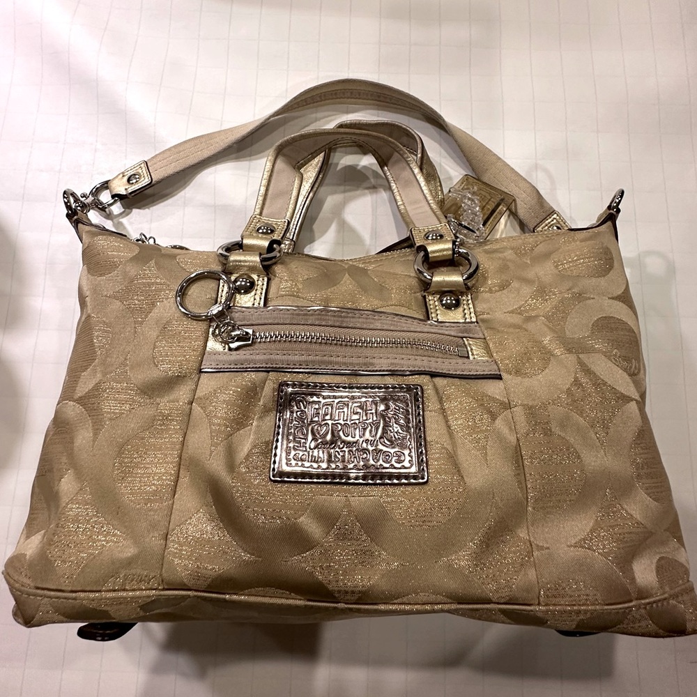 Authentic Coach Poppy Gold 2in1 Style Satchel bag